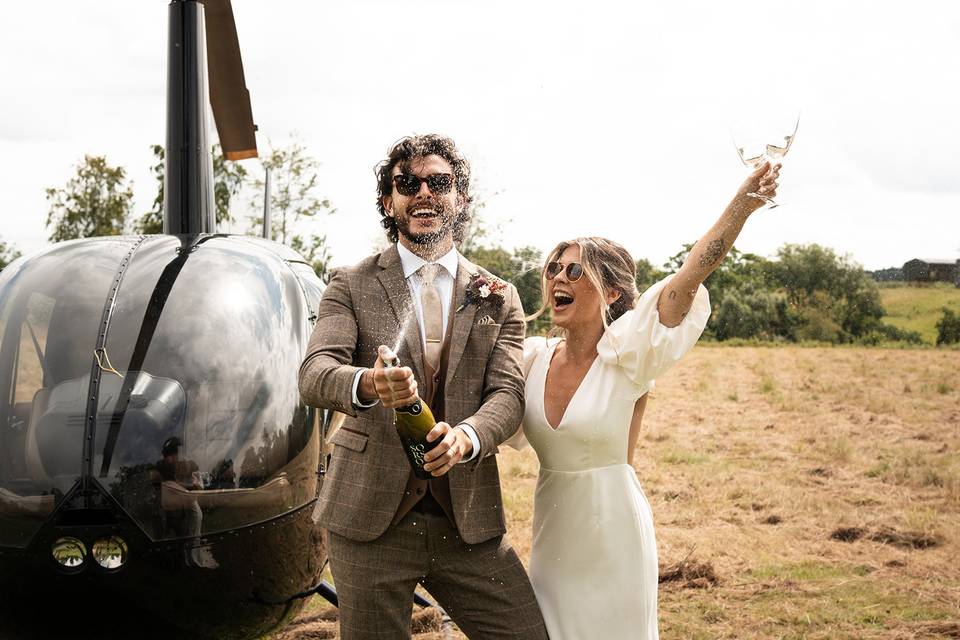 Helicopter wedding