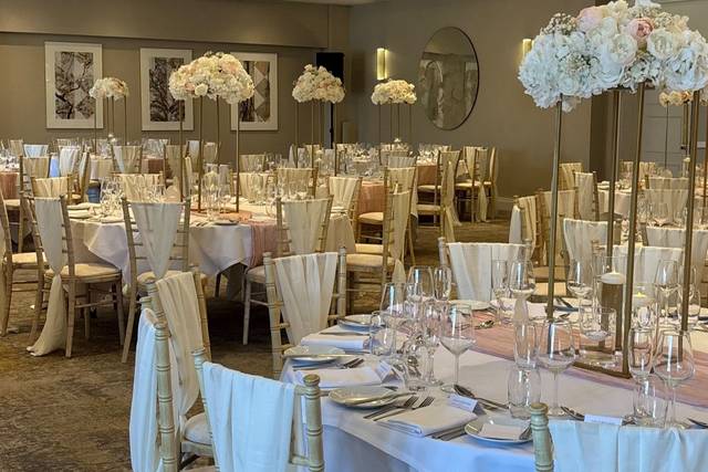 Pink and white decor