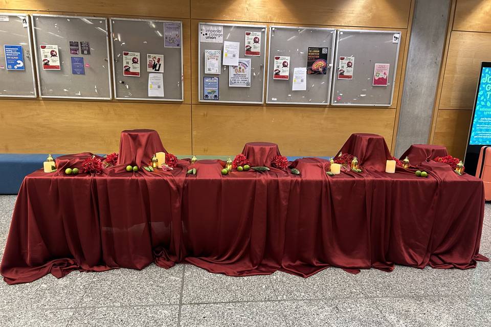 Bake sale table scape