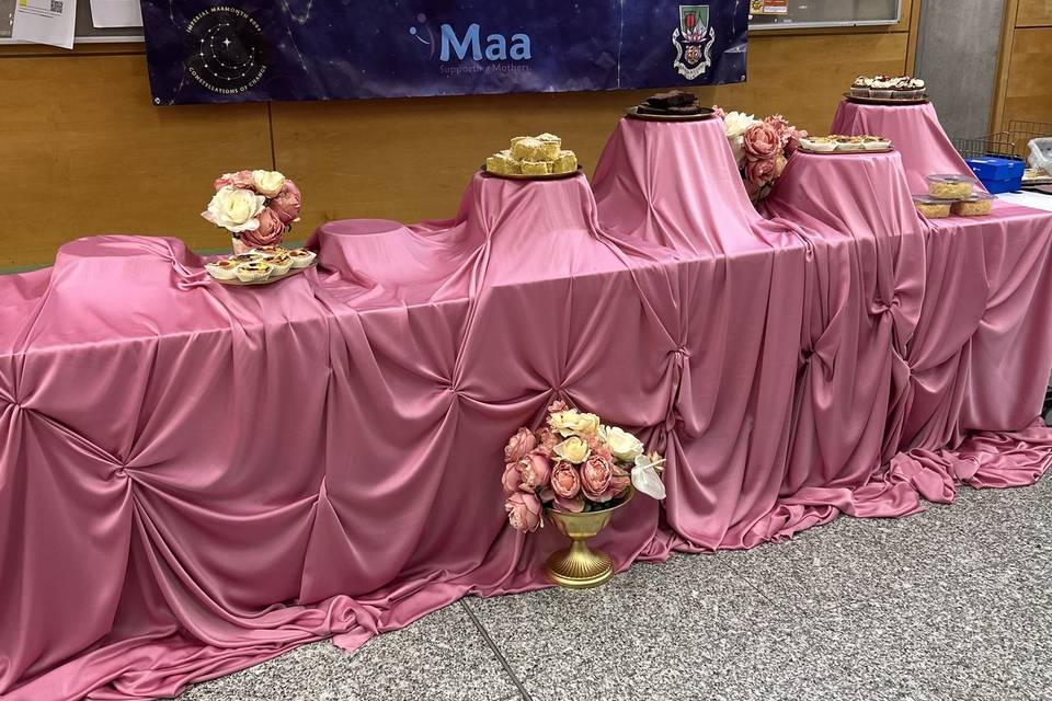 Bake sale tablescape