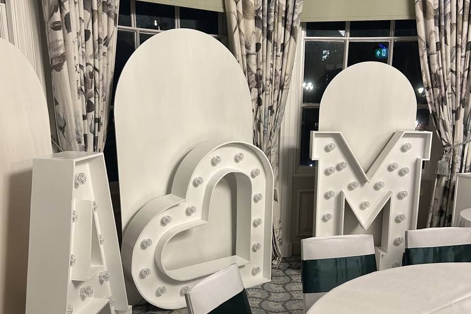 LED Letters and heart