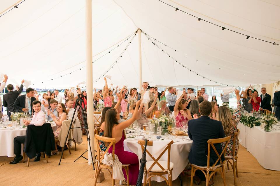 Pole tent wedding