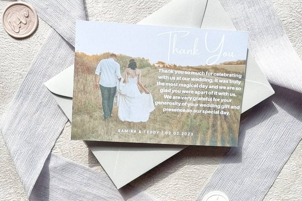 Picture thank you cards