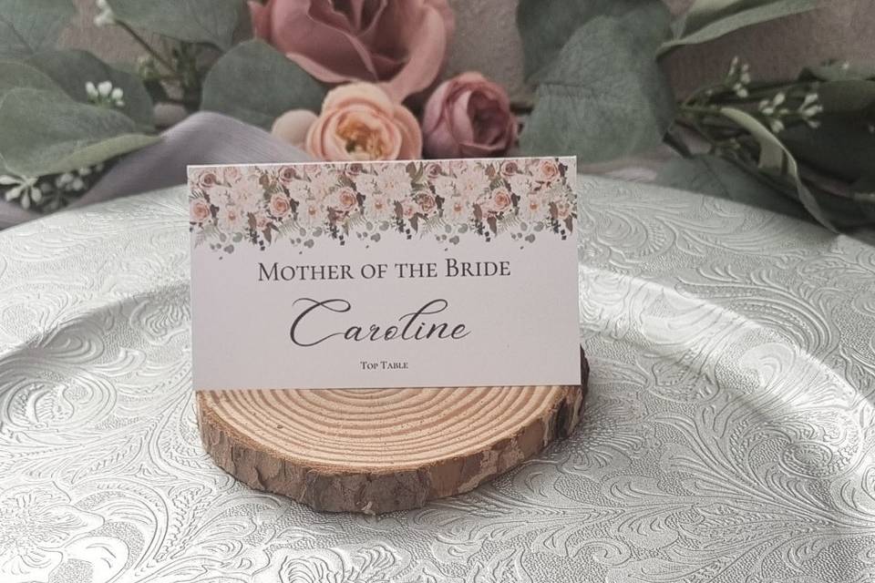 Floral Name cards