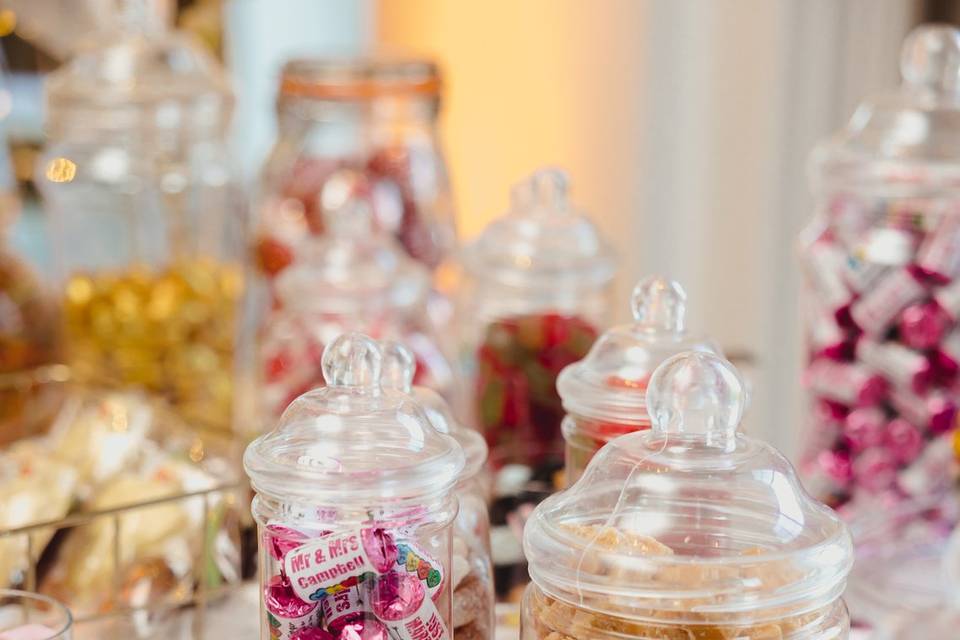 Reception sweets bar