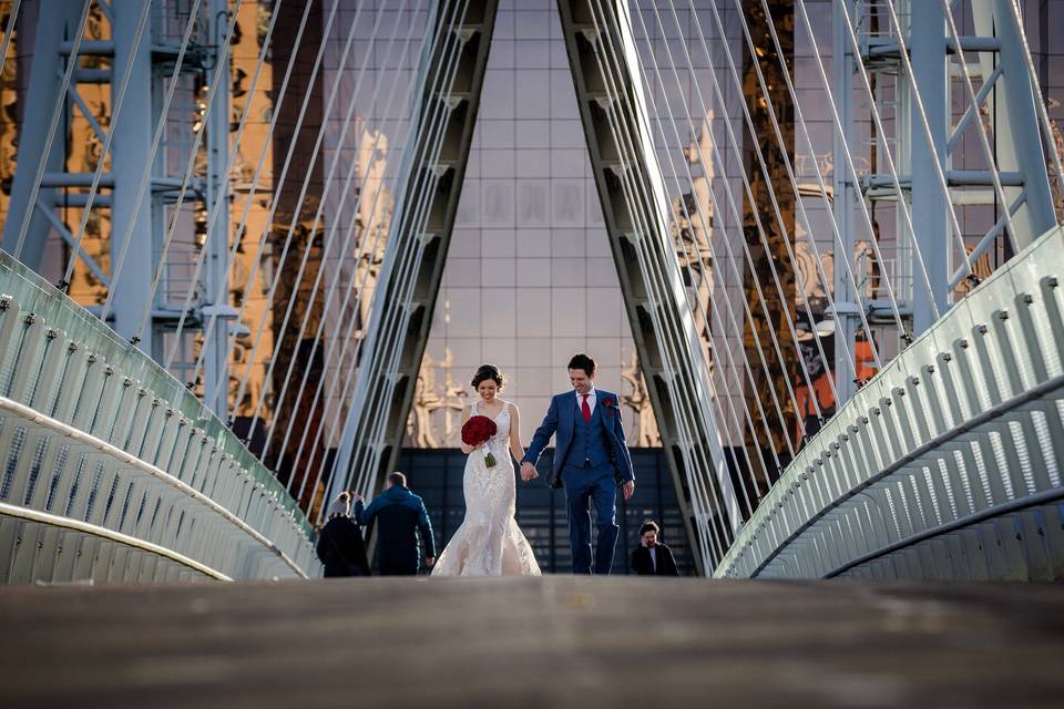 The Lowry bridge