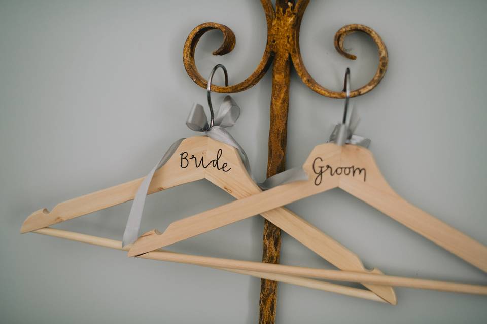 Personalised wedding hangers