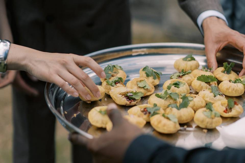 Canapes for outdoor reception