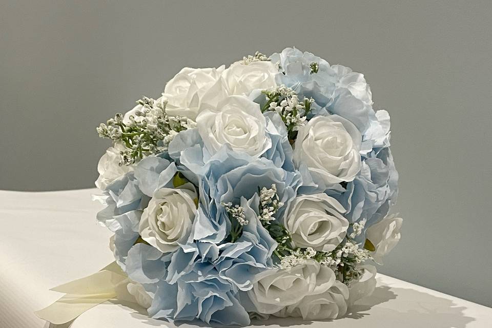 White and baby blue