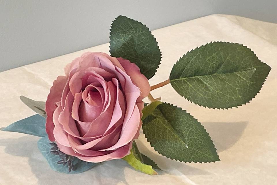 Single rose buttonhole