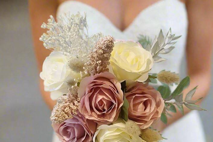 Pink Ivory Bridal Bouquet