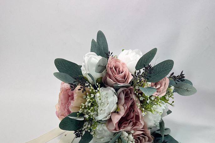 Pink and White Wedding Bouquet