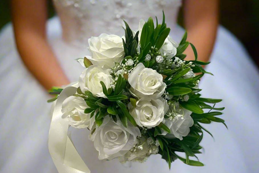 White rose bouquet