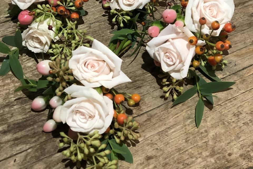 White rose bridal bouquet