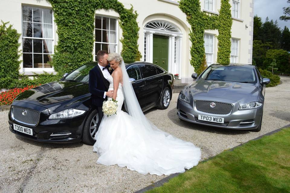 Bride with the XJ Jaguars