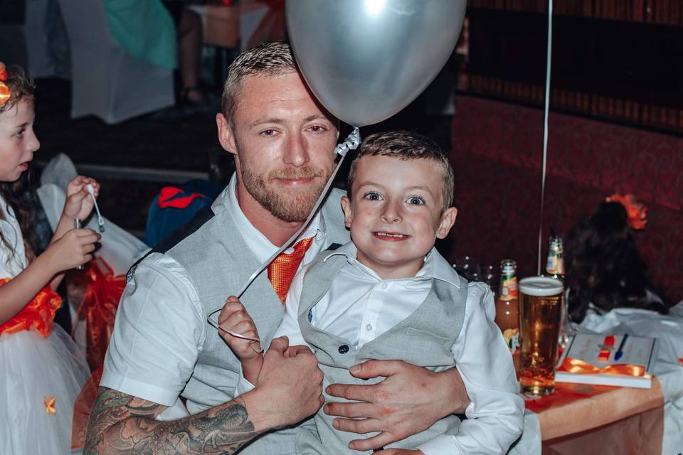 Best man and son