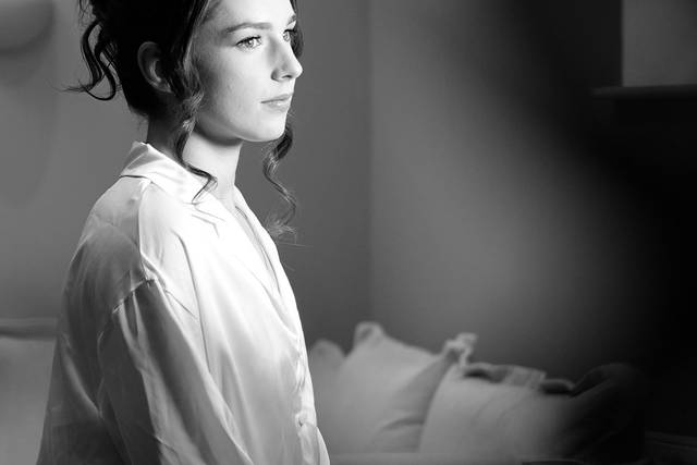 Bride getting ready