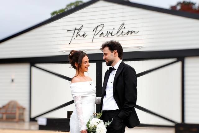 Bride & Groom outside venue