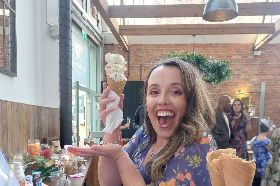 Guest enjoying a few scoops