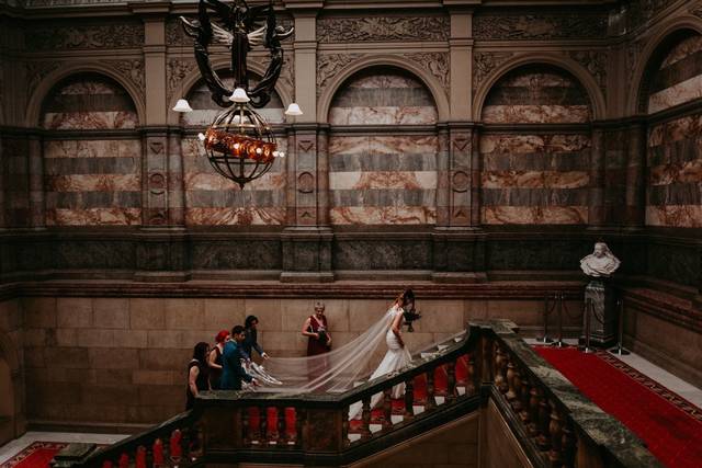 Bride on her way to get marrie