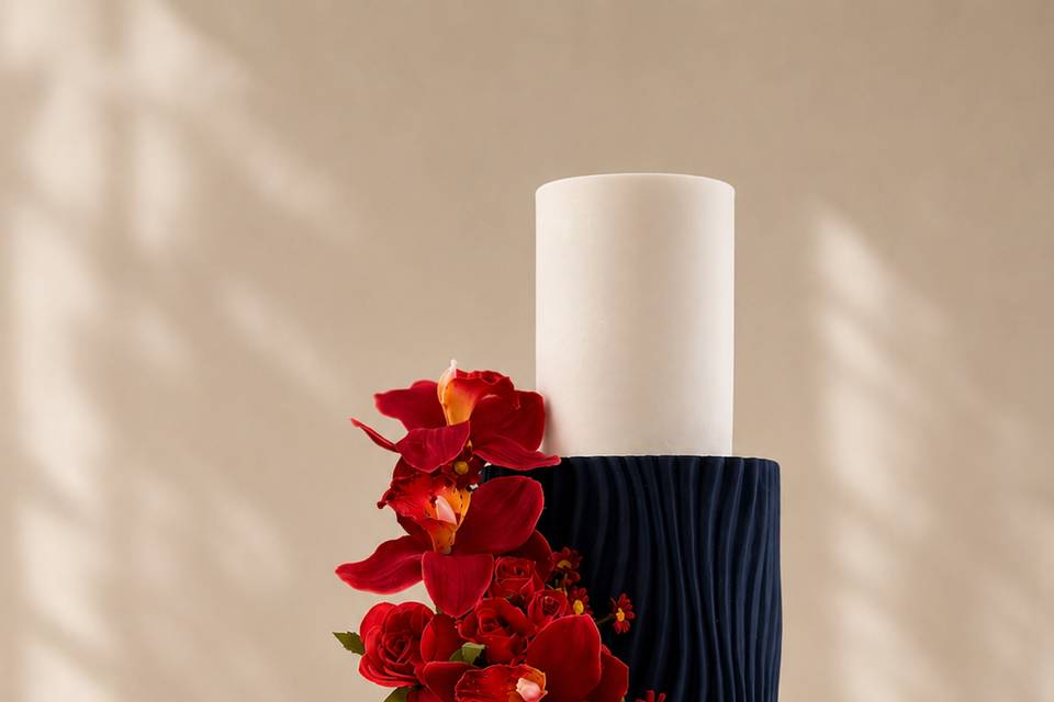 Modern Sculptural tiered cake