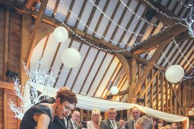 Me making sure a VIP guest doesn't wobble out of his seat!