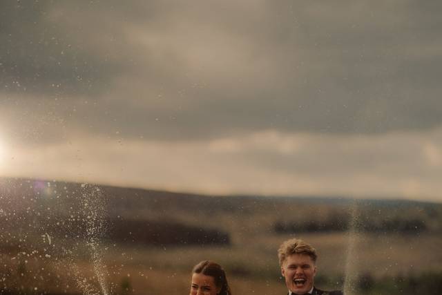 Champagne Spray Peak District