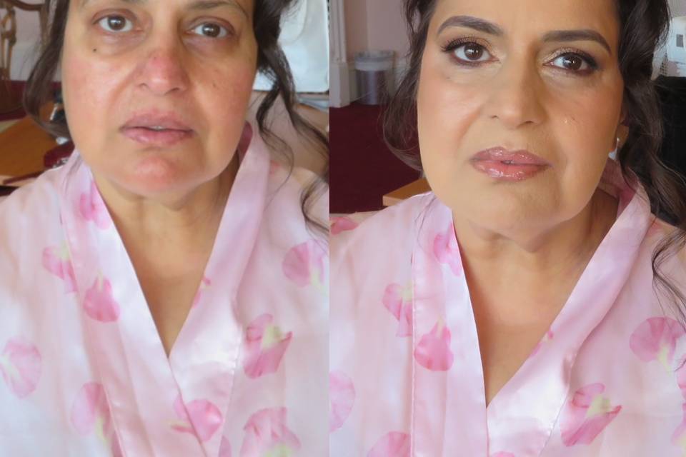 Before and after Asian wedding