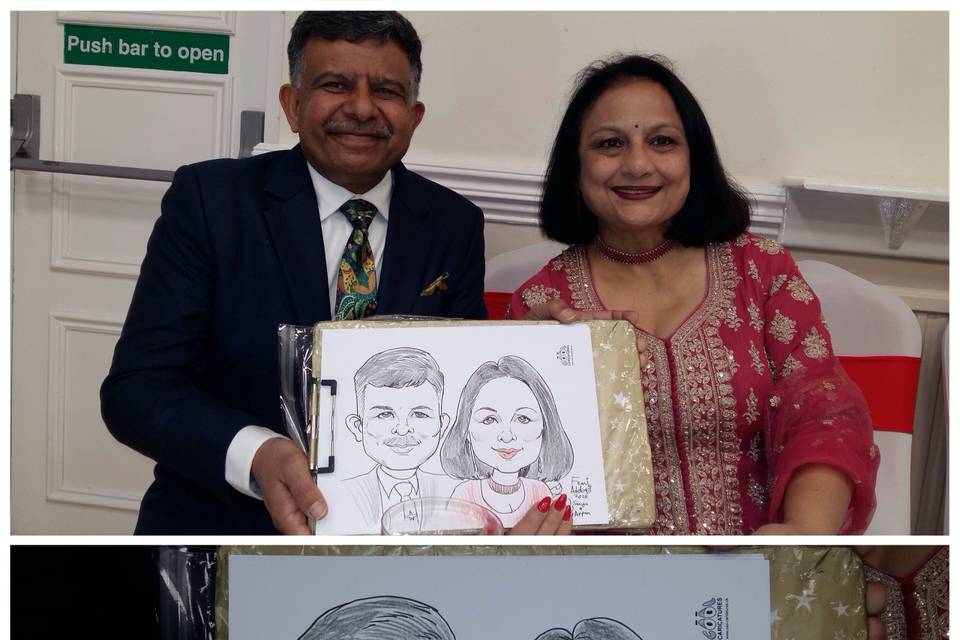 Indian Wedding Caricatures UK
