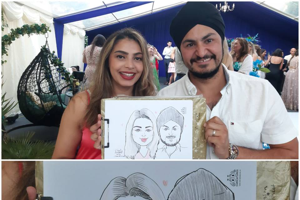 Caricatures for Wedding Surrey
