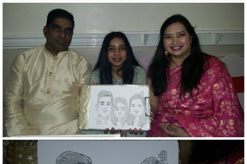 UK Indian Wedding Caricatures