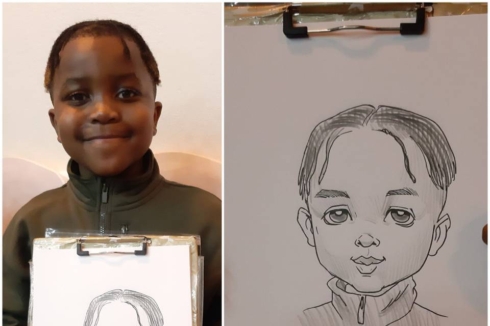 Boy’s party Caricature UK