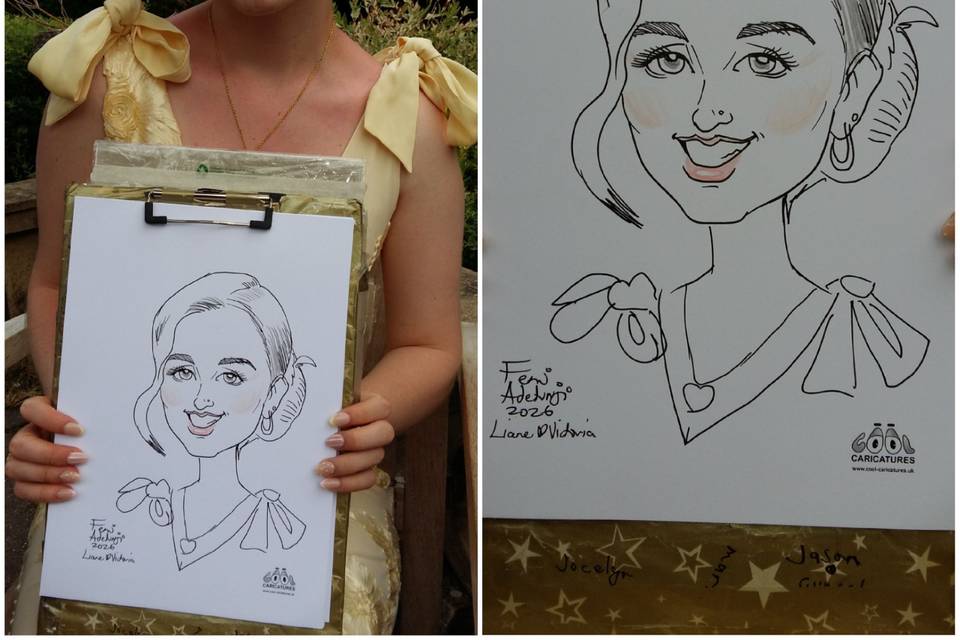 Caricature by Femi UK Wedding