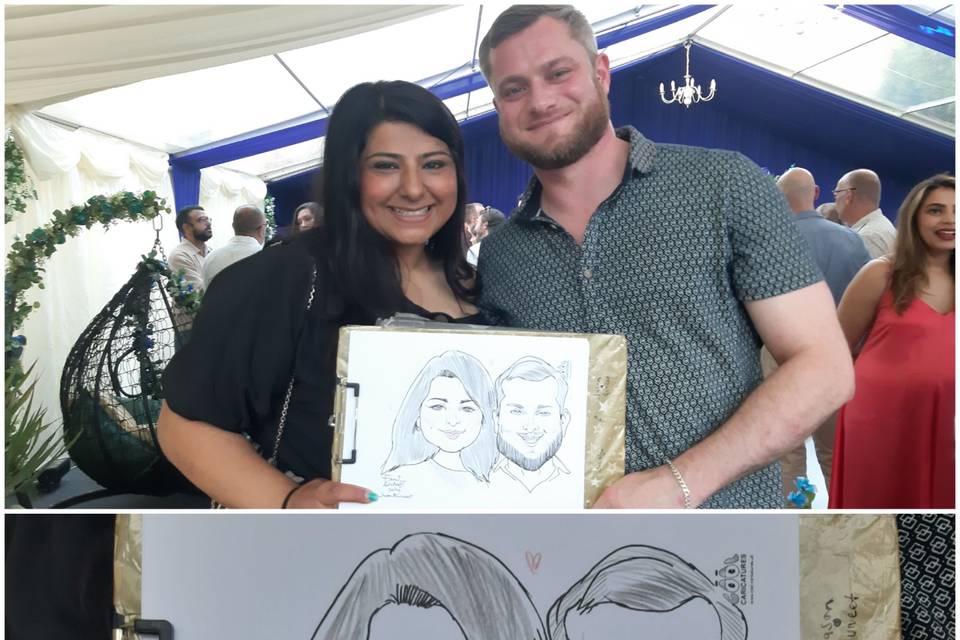Caricatures at Wedding Favours