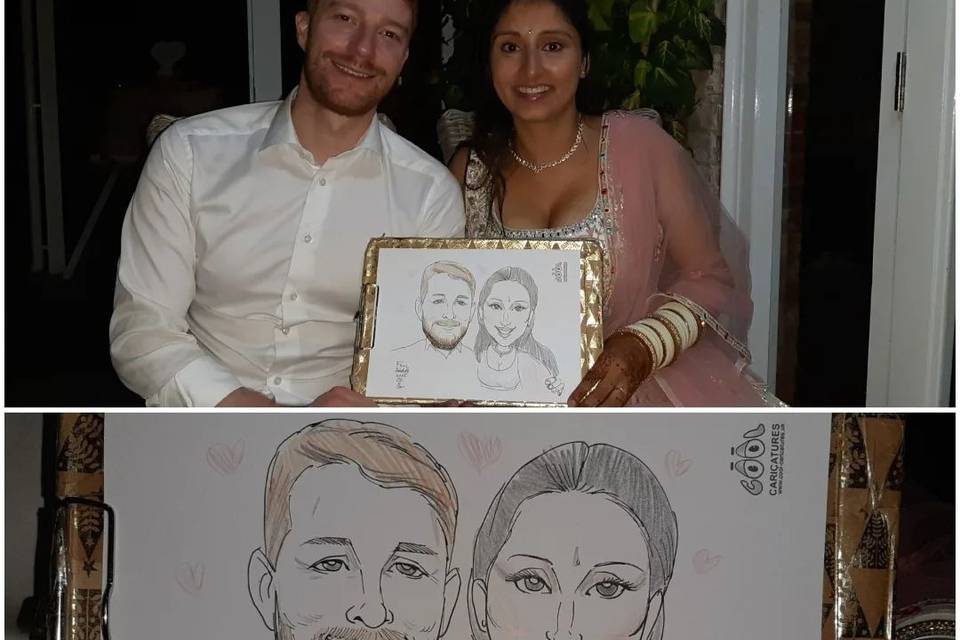 Surrey wedding Caricaturist