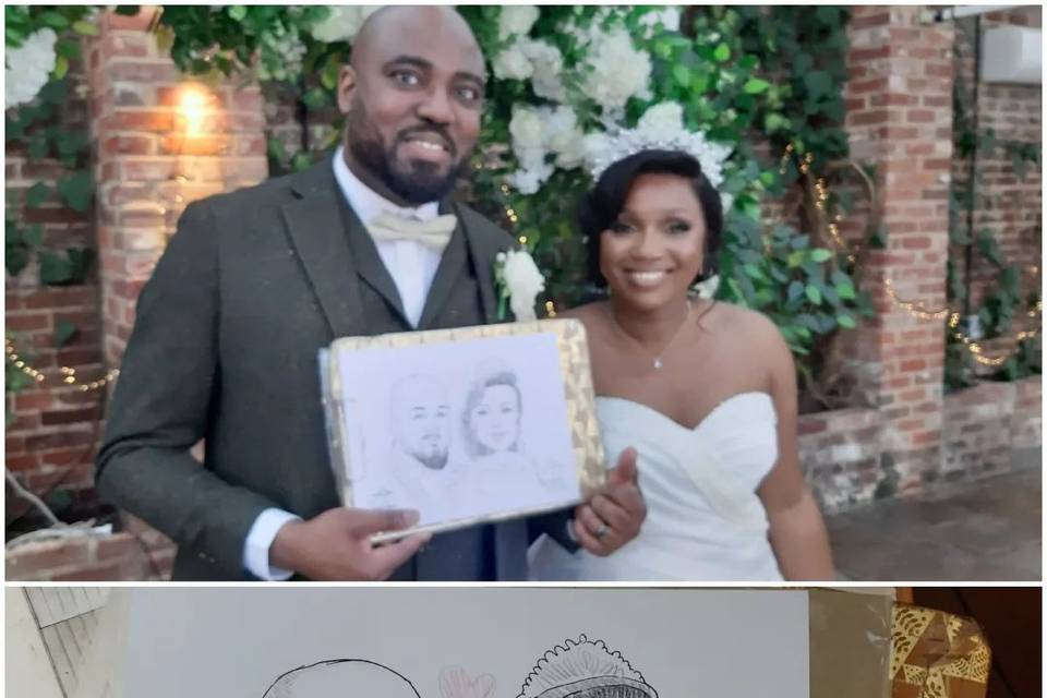 African wedding Caricaturist