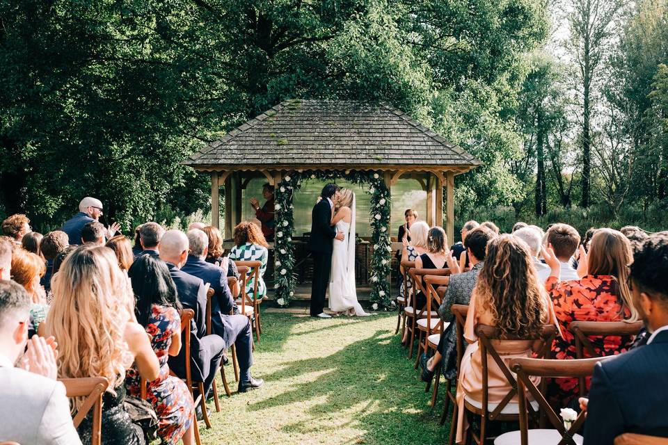 Wedding ceremony outdoors