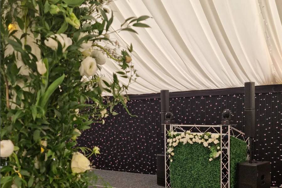 Flower Wall DJ Booth