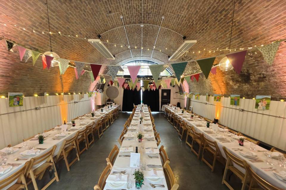 Wedding table set up
