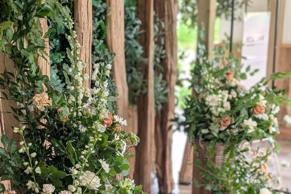 Cottage garden wooden arch