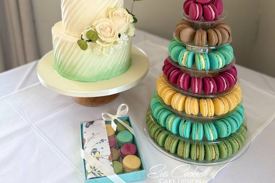 Barton Hall macaron set up