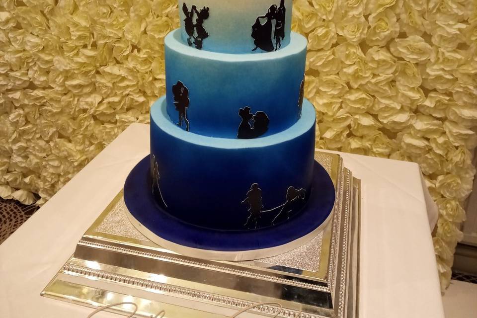 Disney inspired wedding cake