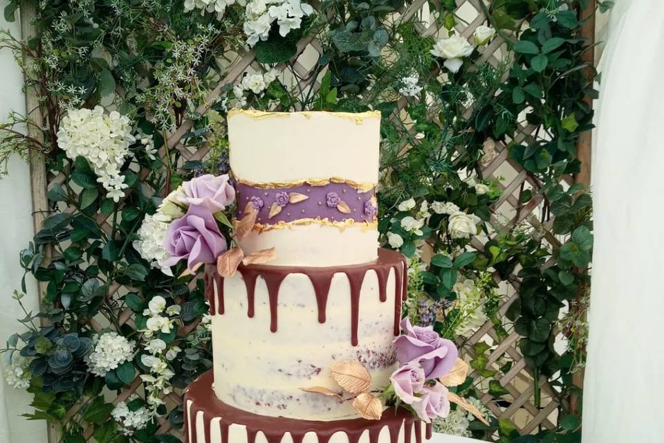 Luxury semi naked cake