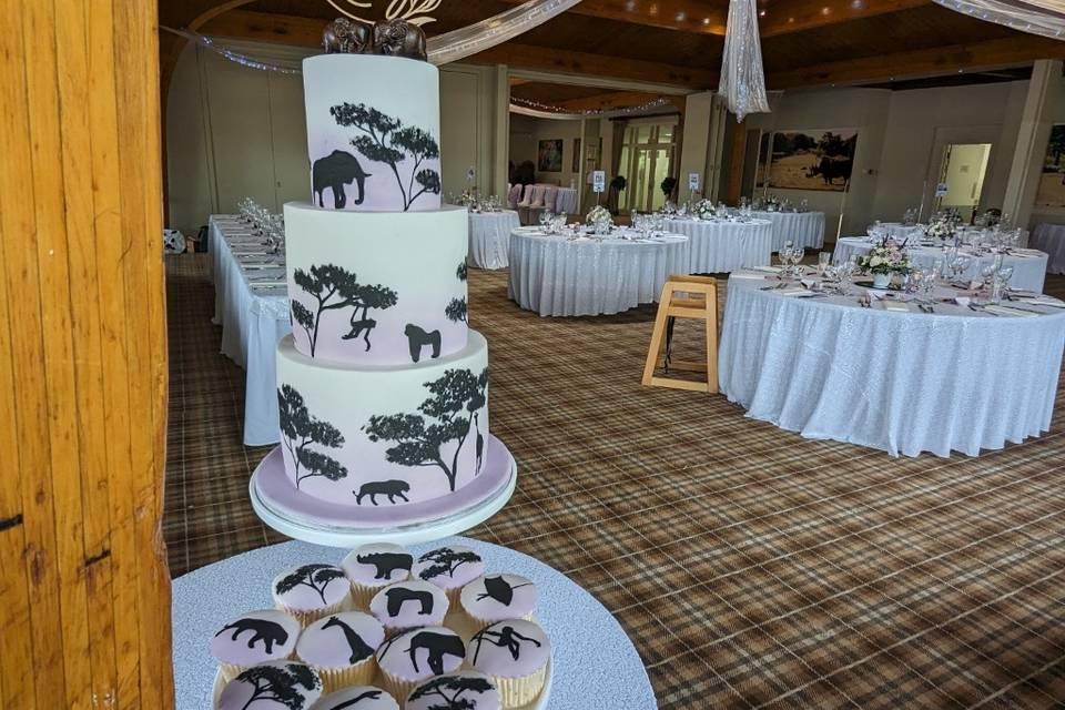 Lilac jungle themed wedding