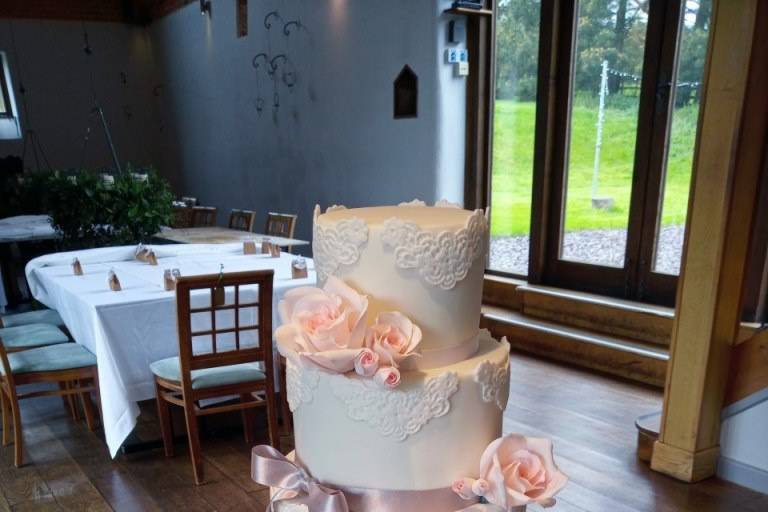 Edible cake lace sugar flowers