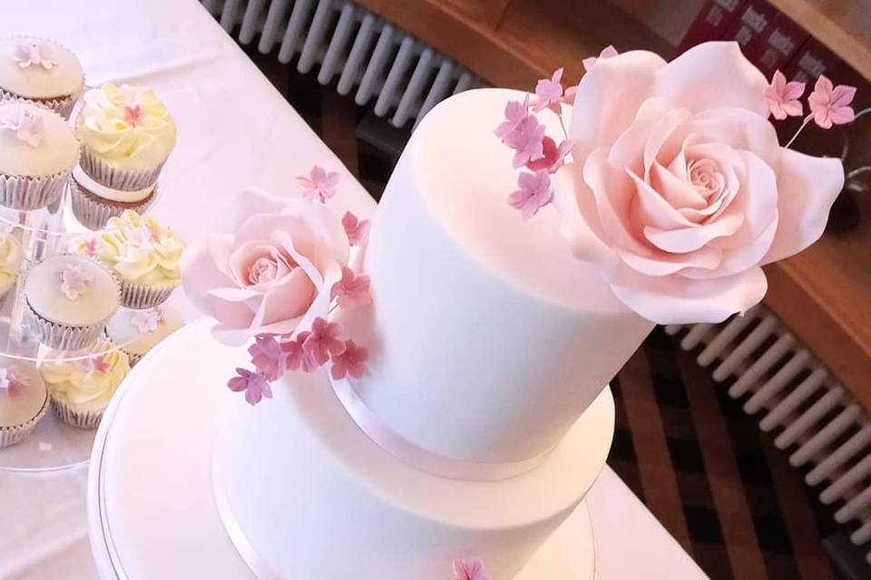 Pink Wedding Sugar Flowers