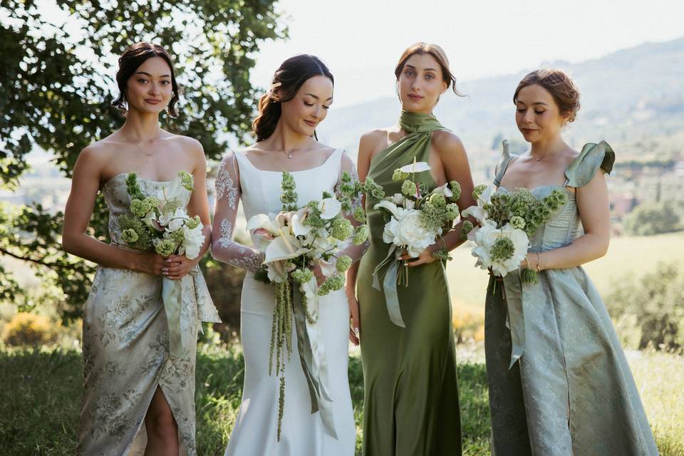 Bride & bridesmaids
