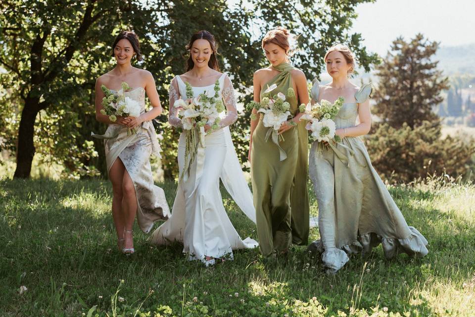 Bride & bridesmaids