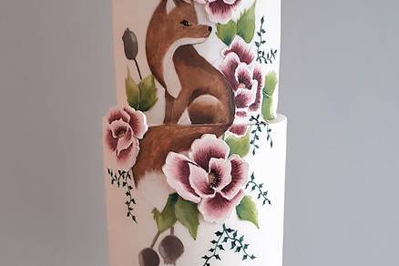 Hand painted cake