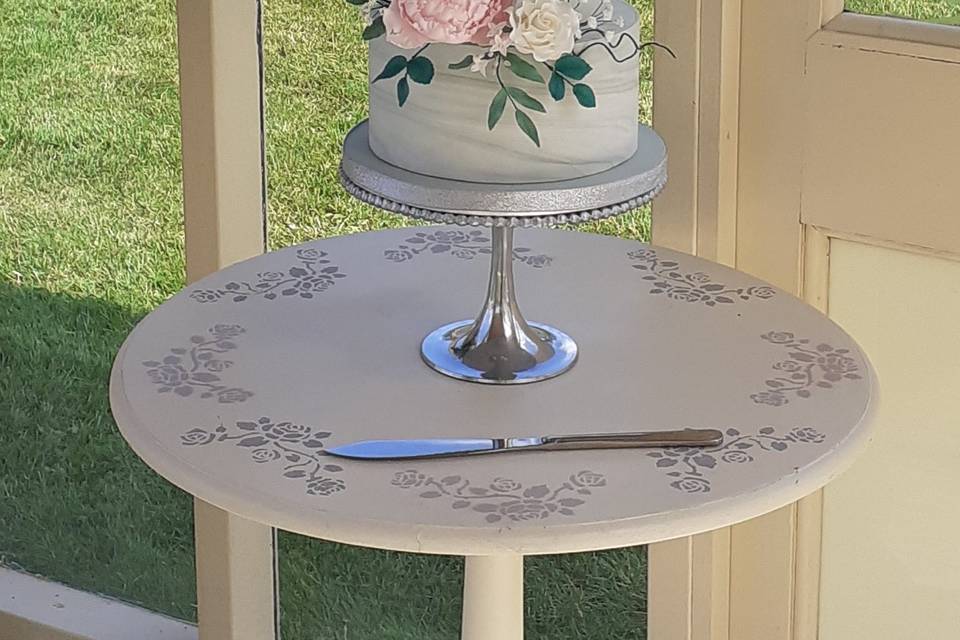 Sage wedding cake